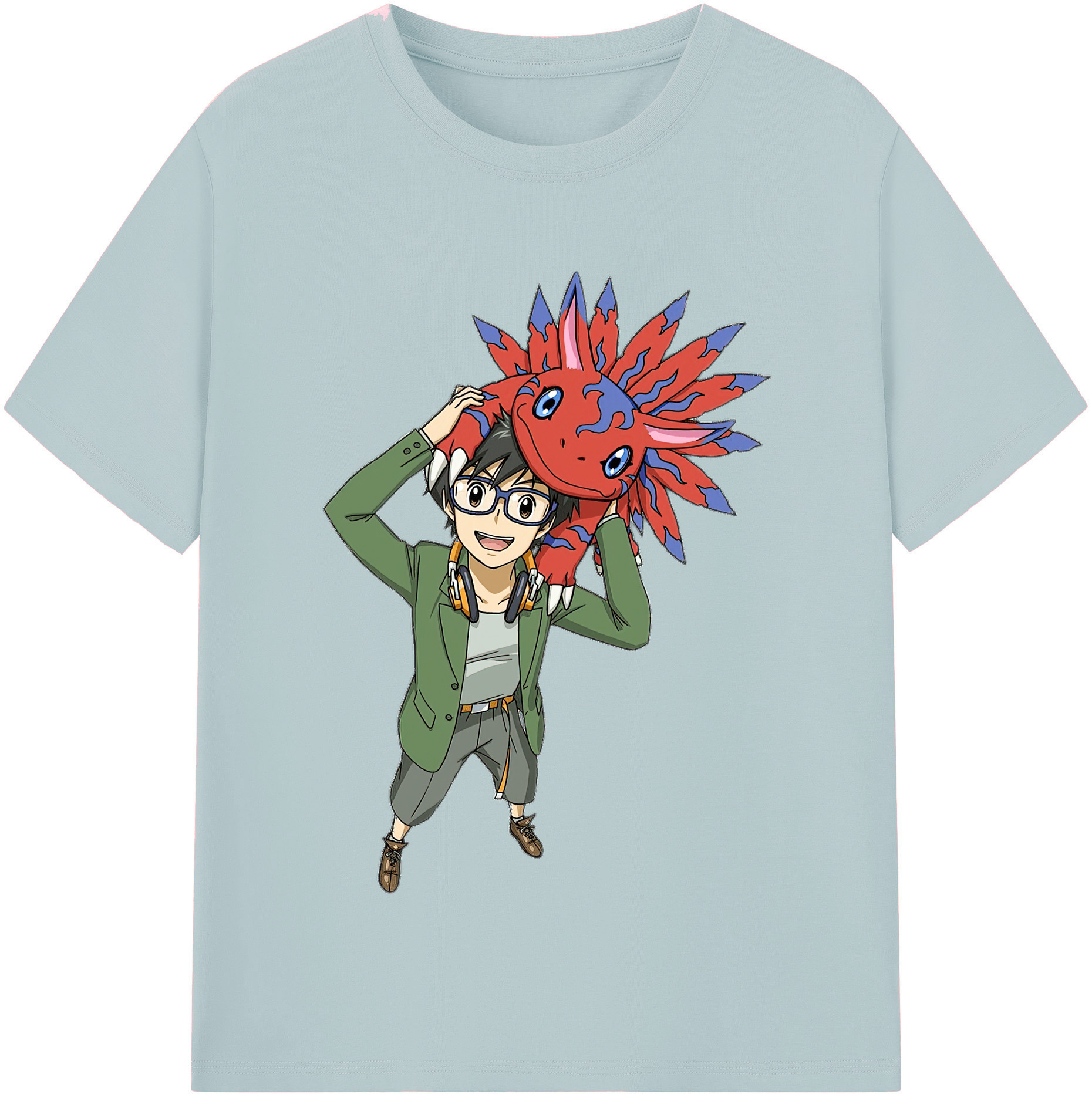 （画像用） Digimon デジタルモンスター/デジモン 綿100％半袖Tシャツ（フロントプリント）